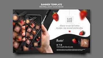 Free PSD banner cook book template