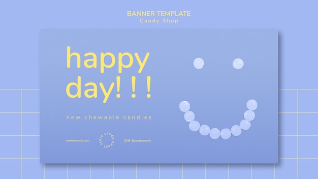 無料PSD キャンディショップテンプレートのバナーデザイン