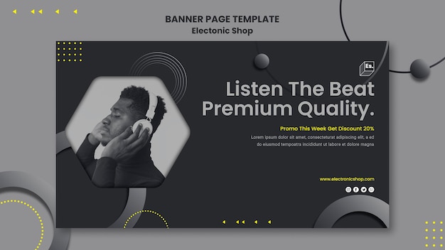 Free PSD banner electronic shop template