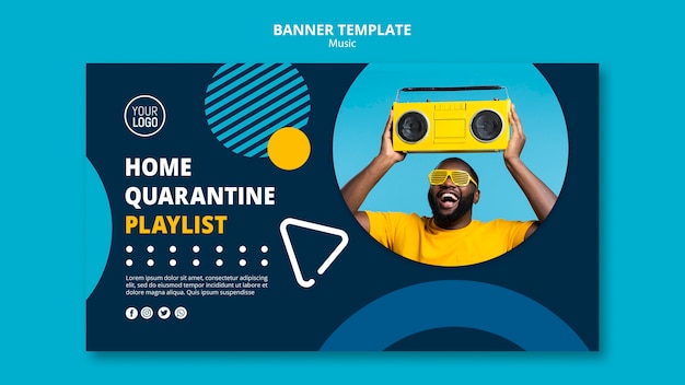 Banner for enjoying music during quarantine