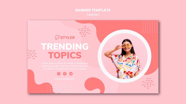 Free PSD banner fashion ad template
