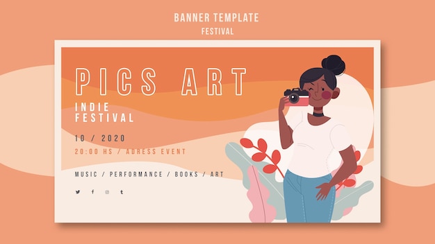 Banner festival ad template