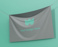 Banner flag mockup