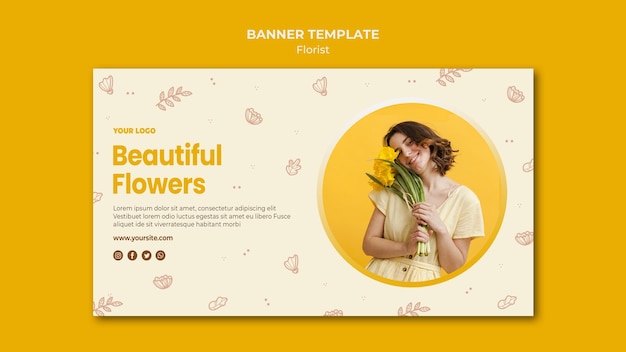 Banner florist shop template
