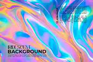 Free PSD banner of iridescent fluid texture background