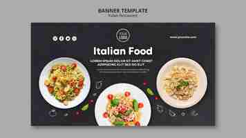 PSD gratuito banner ristorante italiano modello