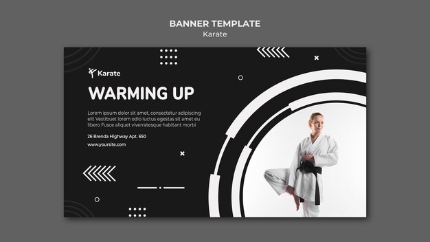 Banner karate class template