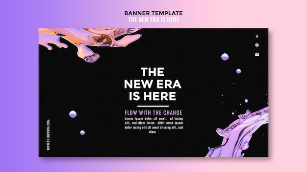 Free PSD banner liquid design template