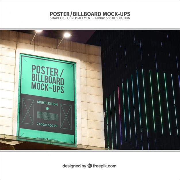 PSD gratuito banner mockup su un edificio