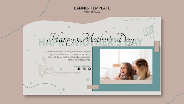 Banner mother's day template