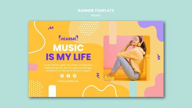 Banner music platform template