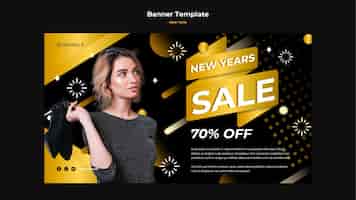 Free PSD banner new year template
