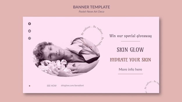 Banner Pastel Neo Art Design Template – Free PSD Download