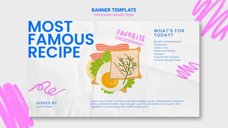 Free PSD banner recipes website ad template