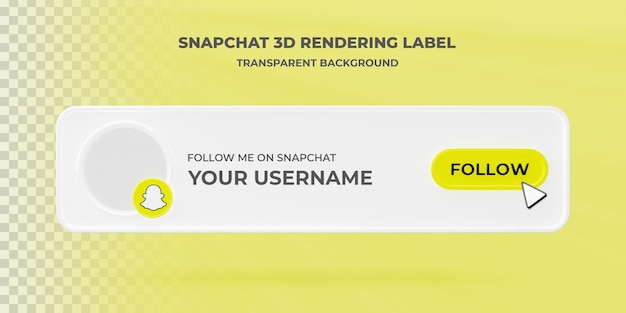 Значок поиска баннера snapchat 3d рендеринга баннера изолированные