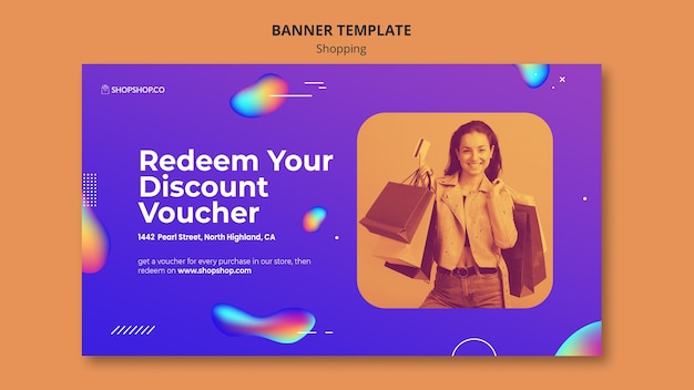 Banner shopping ad template