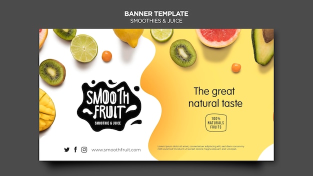 Free PSD banner smoothie bar template