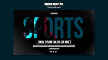 Free PSD banner sport ad template