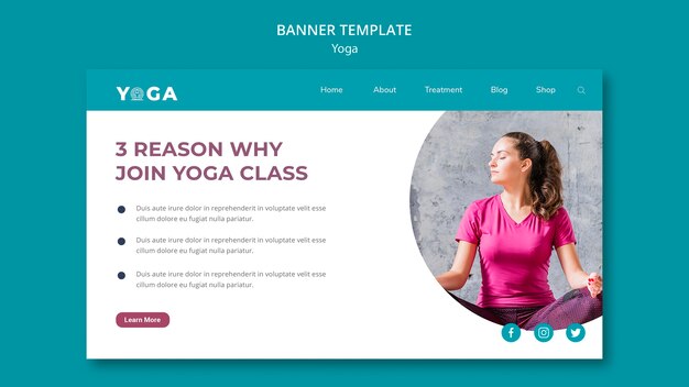 banner style yoga class
