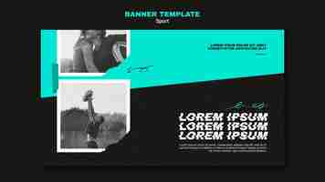 Free PSD banner template for american football game