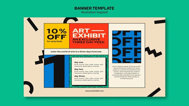 Banner template for art exhibition