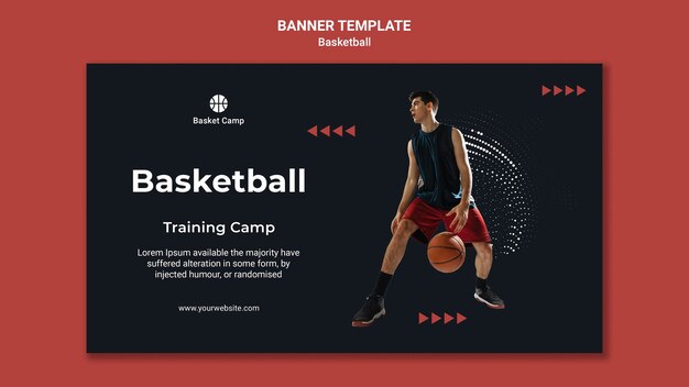 banner template for basketball training camp