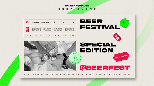 Banner template for beer festival