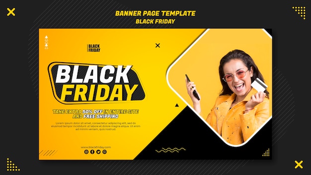 Banner template for black friday clearance