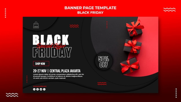 Banner template for black friday sale