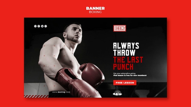 Banner modello boxe annuncio