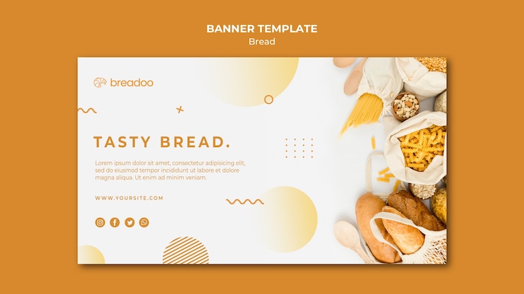 無料PSD パンクッキング事業のバナーテンプレート