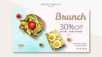 Free PSD banner template for brunch