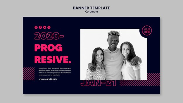 Banner template for business team