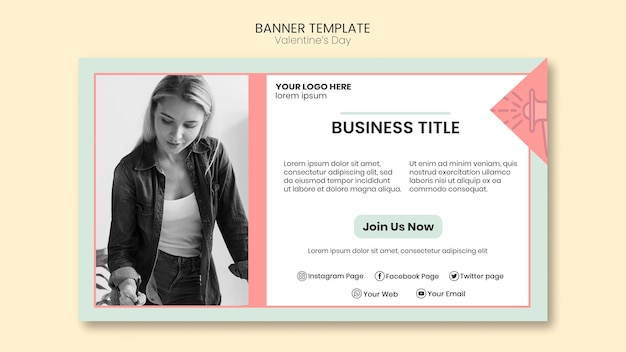 Banner template business woman