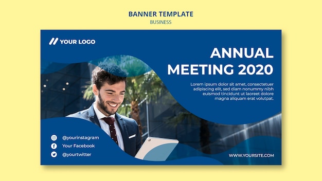 Free PSD banner template for business