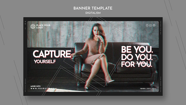 Free PSD banner template for capture yourself theme