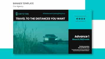 Free PSD banner template car agency ad