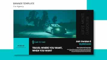 Free PSD banner template car agency promo