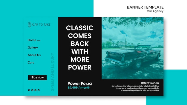 Free PSD banner template car agency