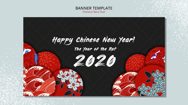 Banner template for chinese new year Free Psd