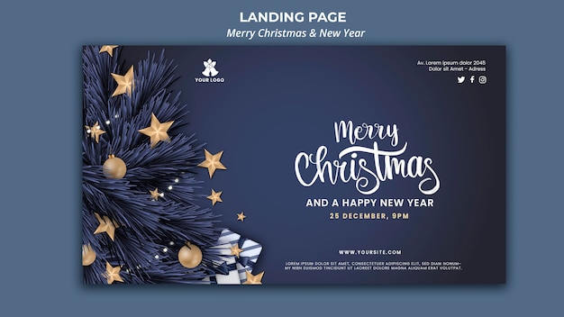 Banner template for christmas and new year