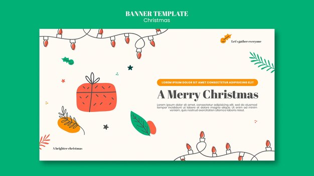 Banner template for christmas