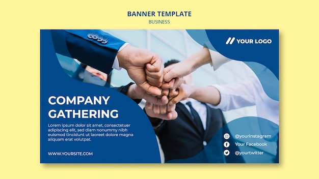 Banner template for company gathering