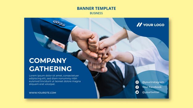 Banner template for company gathering