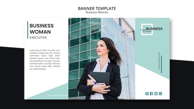 Free PSD banner template concept for business