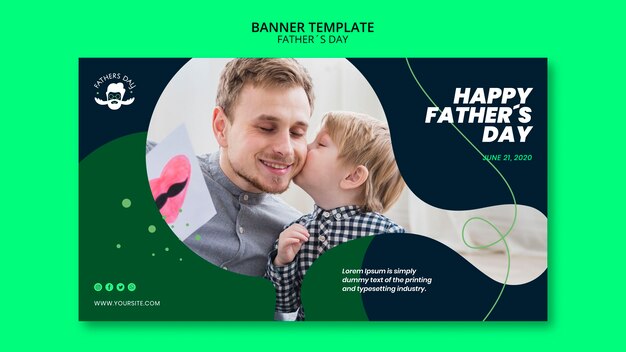 Banner template concept for fathers day
