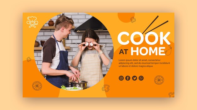 banner template cook at home