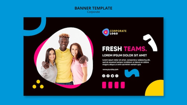 Banner template for creative corporate team