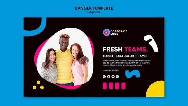 Banner template for creative corporate team