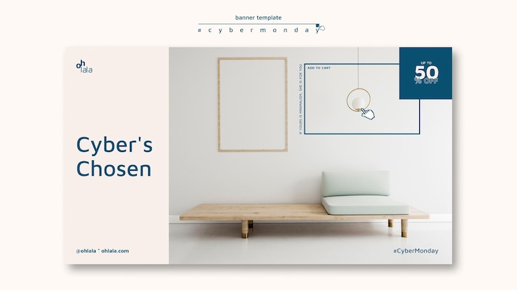 無料PSD サイバーマンデーショッピングのバナーテンプレート